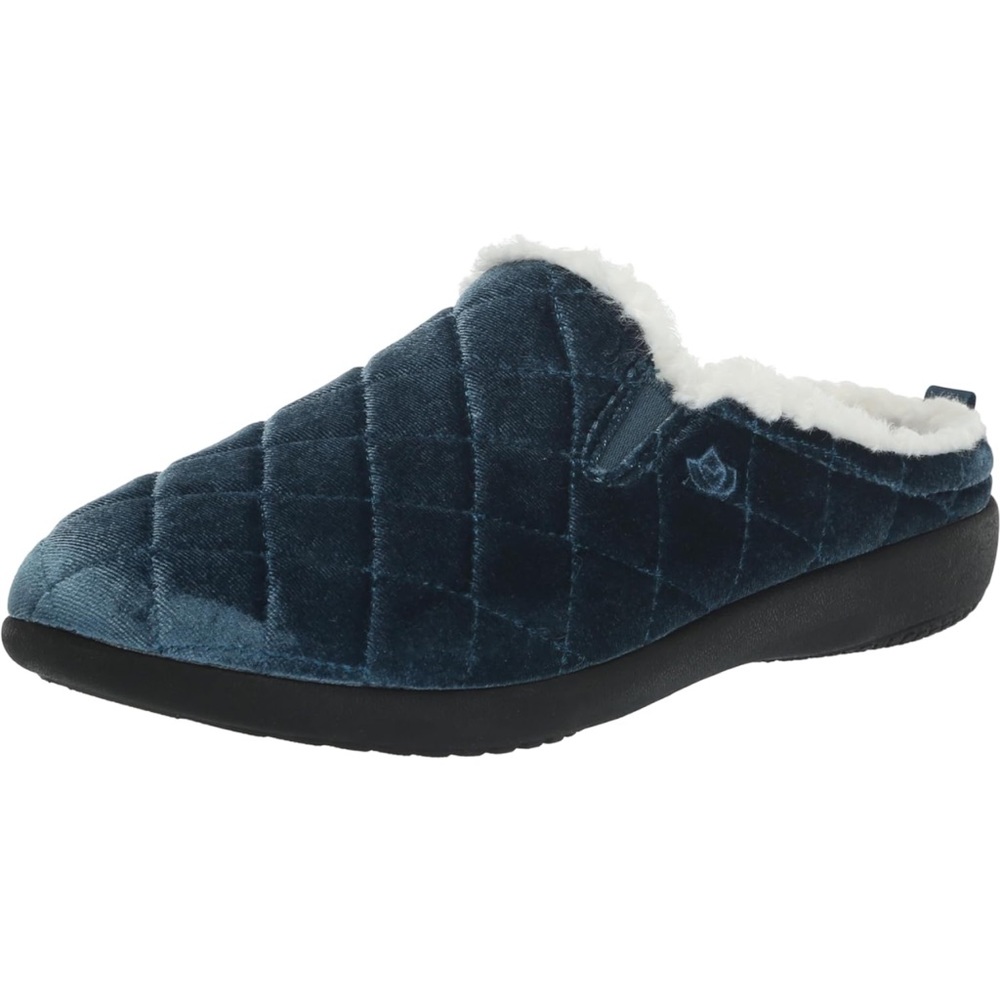 NWOT❗️Spenco deep teal velvet slides